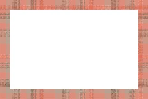Vintage frame vector. Scottish border pattern retro style. Tartan plaid ornam Stock Illustration