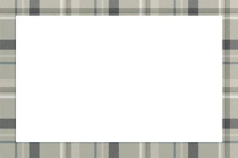 Vintage frame vector. Scottish border pattern retro style. Tartan plaid ornam 스톡 일러스트