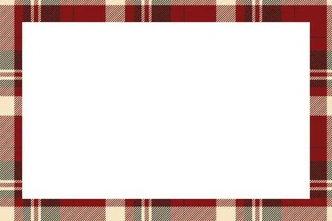 Vintage frame vector. Scottish border pattern retro style. Tartan plaid ornam Illustrazione stock