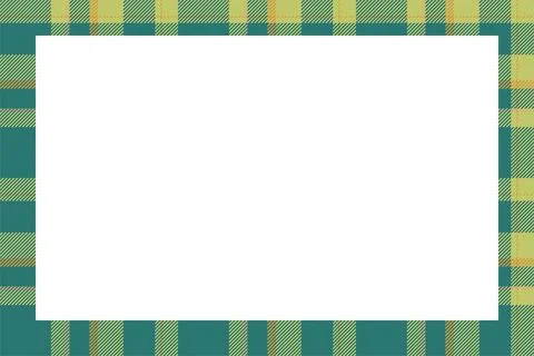 Vintage frame vector. Scottish border pattern retro style. Tartan plaid ornam Illustrazione stock