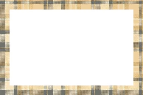 Vintage frame vector. Scottish border pattern retro style. Tartan plaid ornam Illustrazione stock