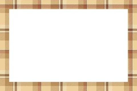 Vintage frame vector. Scottish border pattern retro style. Tartan plaid ornam Illustrazione stock