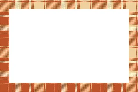 Vintage frame vector. Scottish border pattern retro style. Tartan plaid ornam 스톡 일러스트