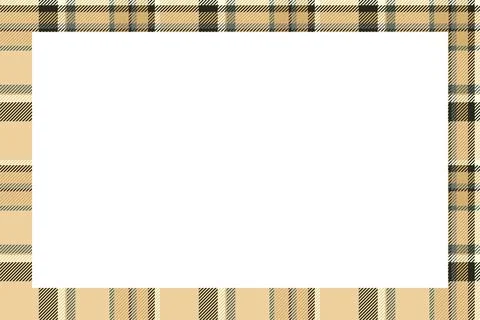 Vintage frame vector. Scottish border pattern retro style. Tartan plaid ornam イラスト素材