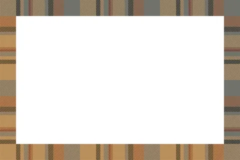 Vintage frame vector. Scottish border pattern retro style. Tartan plaid ornam 스톡 일러스트