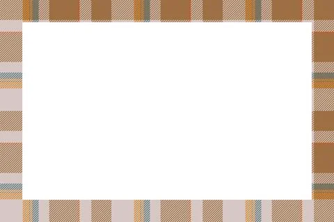 Vintage frame vector. Scottish border pattern retro style. Tartan plaid ornam Illustrazione stock