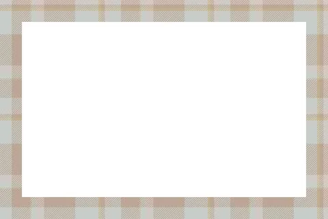 Vintage frame vector. Scottish border pattern retro style. Tartan plaid ornam Stock Illustration