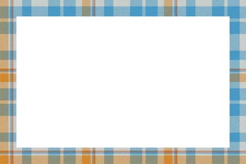 Vintage frame vector. Scottish border pattern retro style. Tartan plaid ornam Illustrazione stock