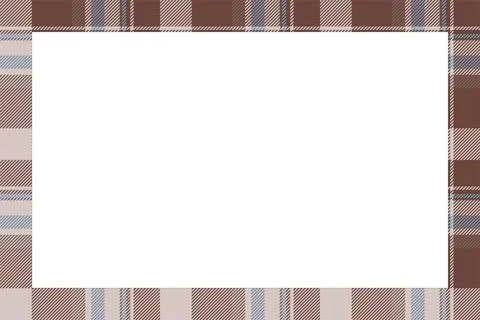 Vintage frame vector. Scottish border pattern retro style. Tartan plaid ornam Stock Illustration