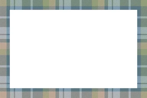 Vintage frame vector. Scottish border pattern retro style. Tartan plaid ornam Illustrazione stock