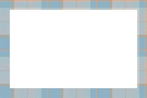 Vintage frame vector. Scottish border pattern retro style. Tartan plaid ornam Illustrazione stock