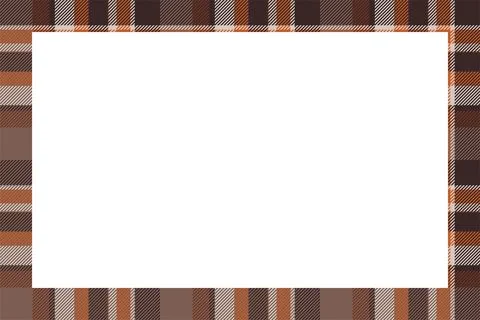 Vintage frame vector. Scottish border pattern retro style. Tartan plaid ornam Illustrazione stock
