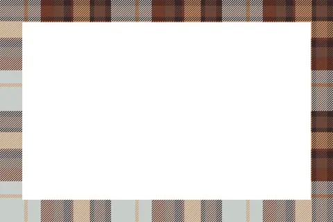 Vintage frame vector. Scottish border pattern retro style. Tartan plaid ornam Illustrazione stock