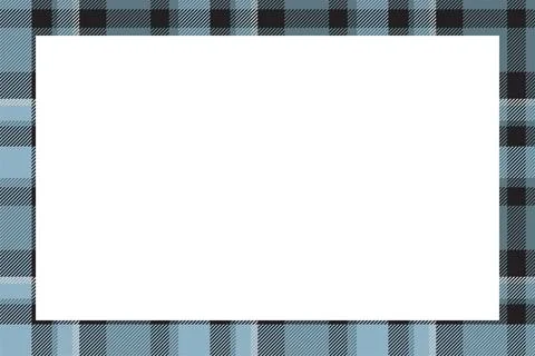 Vintage frame vector. Scottish border pattern retro style. Tartan plaid ornam Illustrazione stock