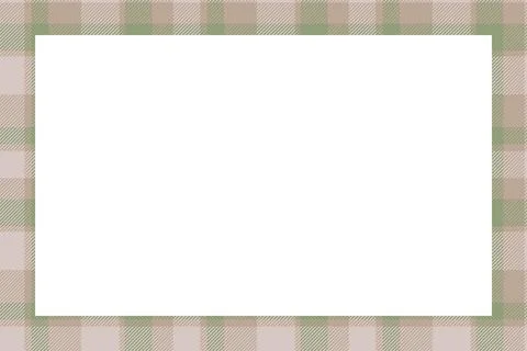 Vintage frame vector. Scottish border pattern retro style. Tartan plaid ornam Illustrazione stock
