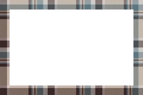Vintage frame vector. Scottish border pattern retro style. Tartan plaid ornam 스톡 일러스트