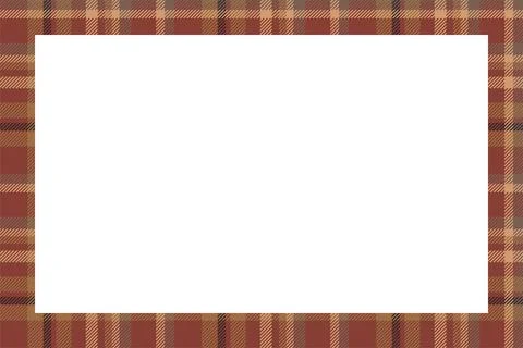 Vintage frame vector. Scottish border pattern retro style. Tartan plaid ornam 스톡 일러스트