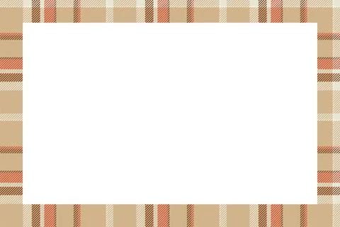Vintage frame vector. Scottish border pattern retro style. Tartan plaid ornam Illustrazione stock