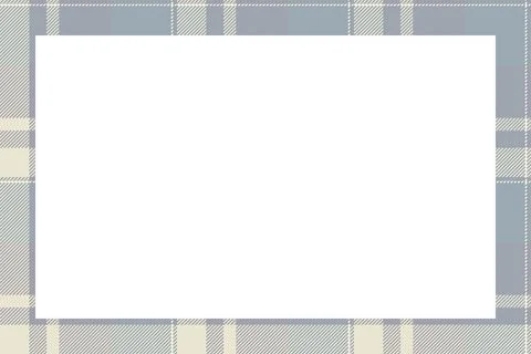 Vintage frame vector. Scottish border pattern retro style. Tartan plaid ornam Illustrazione stock