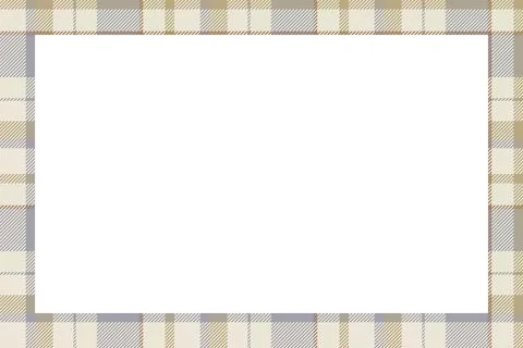 Vintage frame vector. Scottish border pattern retro style. Tartan plaid ornam Illustrazione stock