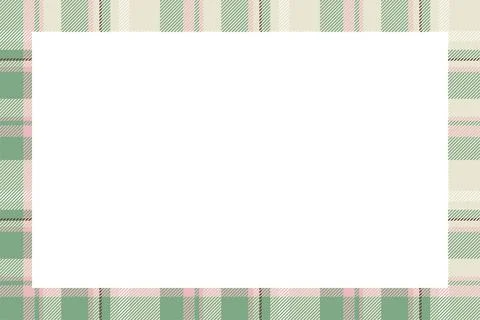 Vintage frame vector. Scottish border pattern retro style. Tartan plaid ornam Illustrazione stock