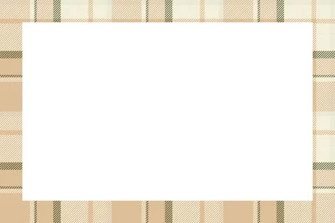 Vintage frame vector. Scottish border pattern retro style. Tartan plaid ornam Stock Illustration