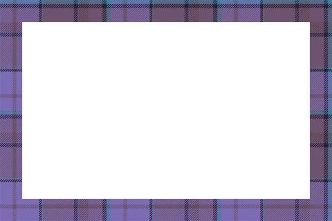 Vintage frame vector. Scottish border pattern retro style. Tartan plaid ornam Illustrazione stock