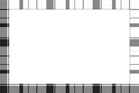 Vintage frame vector. Scottish border pattern retro style. Tartan plaid ornam Stock Illustration