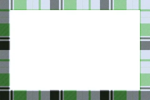 Vintage frame vector. Scottish border pattern retro style. Tartan plaid ornam Stock Illustration