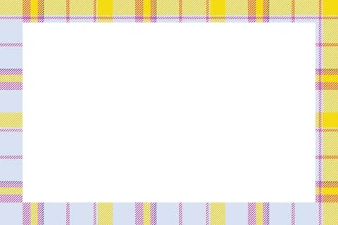 Vintage frame vector. Scottish border pattern retro style. Tartan plaid ornam 스톡 일러스트