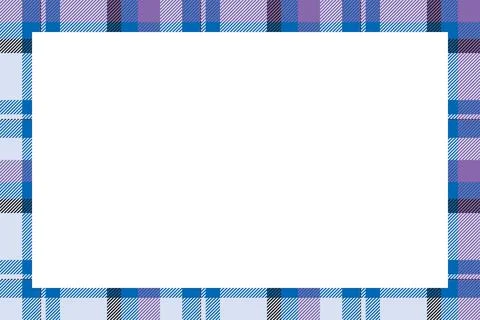 Vintage frame vector. Scottish border pattern retro style. Tartan plaid ornam イラスト素材