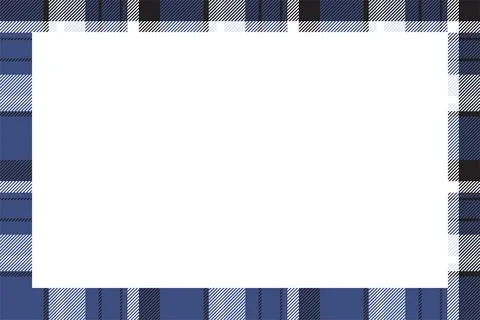 Vintage frame vector. Scottish border pattern retro style. Tartan plaid ornam 스톡 일러스트