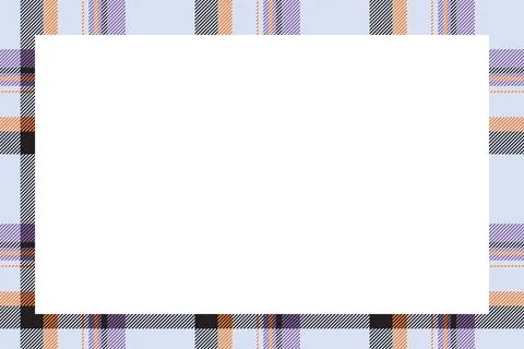 Vintage frame vector. Scottish border pattern retro style. Tartan plaid ornam 스톡 일러스트