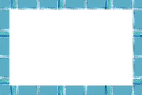 Vintage frame vector. Scottish border pattern retro style. Tartan plaid ornam Illustrazione stock