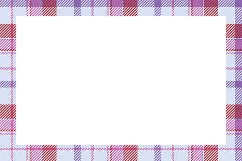 Vintage frame vector. Scottish border pattern retro style. Tartan plaid ornam Illustrazione stock