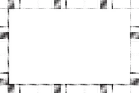 Vintage frame vector. Scottish border pattern retro style. Tartan plaid ornam Illustrazione stock