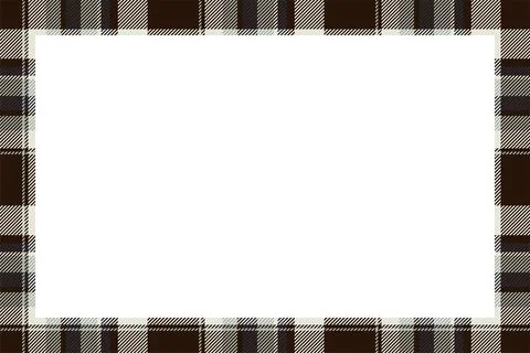 Vintage frame vector. Scottish border pattern retro style. Tartan plaid ornam Stock Illustration