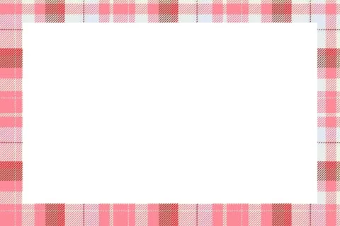 Vintage frame vector. Scottish border pattern retro style. Tartan plaid ornam Illustrazione stock