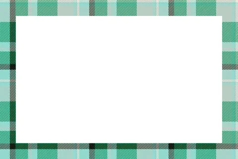 Vintage frame vector. Scottish border pattern retro style. Tartan plaid ornam Stock Illustration