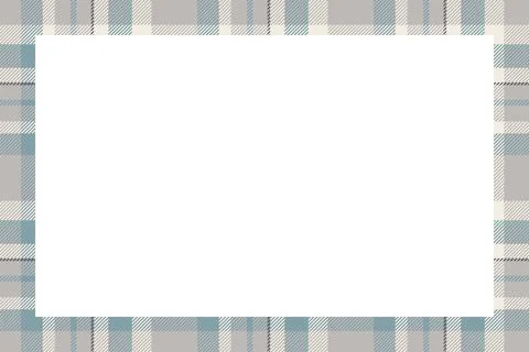 Vintage frame vector. Scottish border pattern retro style. Tartan plaid ornam Illustrazione stock
