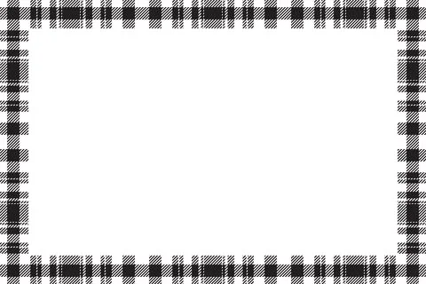 Vintage frame vector. Scottish border pattern retro style. Tartan plaid ornam Illustrazione stock