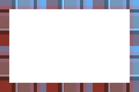 Vintage frame vector. Scottish border pattern retro style. Tartan plaid ornam Illustrazione stock