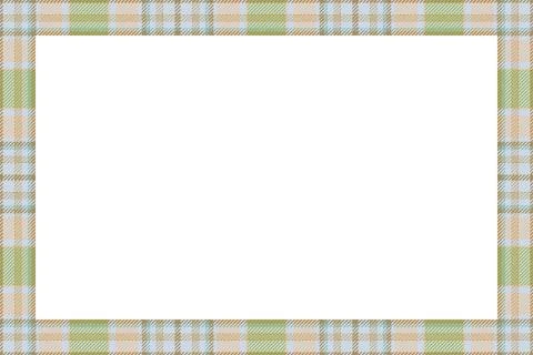 Vintage frame vector. Scottish border pattern retro style. Tartan plaid ornam Stock Illustration