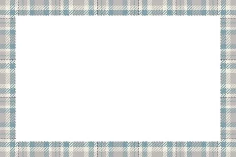 Vintage frame vector. Scottish border pattern retro style. Tartan plaid ornam Illustrazione stock