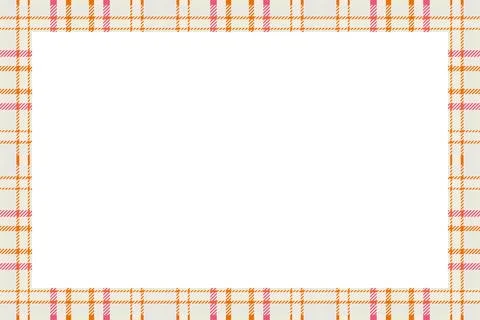 Vintage frame vector. Scottish border pattern retro style. Tartan plaid ornam 스톡 일러스트