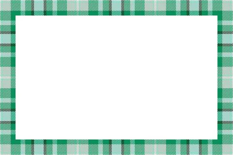 Vintage frame vector. Scottish border pattern retro style. Tartan plaid ornam Illustrazione stock