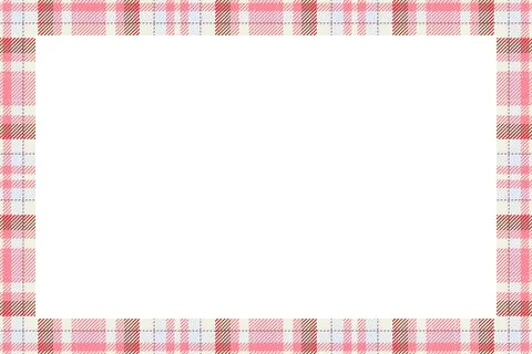 Vintage frame vector. Scottish border pattern retro style. Tartan plaid ornam Stock Illustration