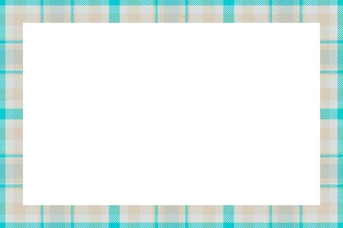 Vintage frame vector. Scottish border pattern retro style. Tartan plaid ornam Stock Illustration