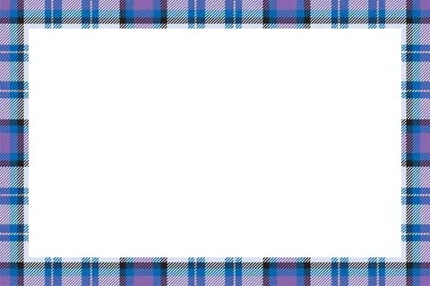 Vintage frame vector. Scottish border pattern retro style. Tartan plaid ornam Illustrazione stock
