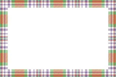 Vintage frame vector. Scottish border pattern retro style. Tartan plaid ornam イラスト素材